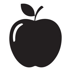 red apple vector illustration with leaf