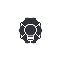 Creative light bulb icon representing innovation, ideas, inspiration, problem solving, and smart thinking solutions.