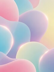 Soft Colorful Abstract Background with Smooth Flowing Shapes, Subtle Glow and Modern Minimalist Design, High Contrast Visuals Ideal for Quiz Videos, Text Overlays and Digital Content