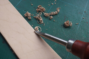 Edge Beveler Tool for Rounding and Smoothing Leather Edges