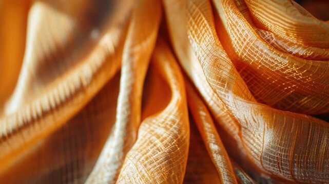 Video A mannequin wearing an orange scarf, great for fashion and lifestyle ry
