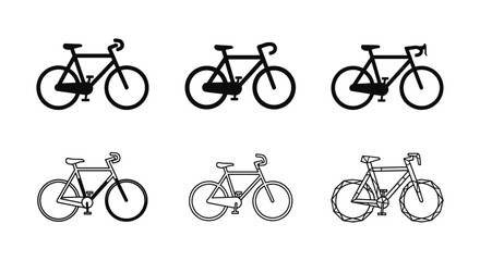 Obraz premium Minimalist bicycle designs: variety of styles for creative projects
