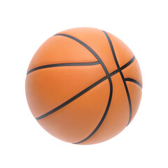 basketball 3d render icon in cartoon plastic style minimal isolated on transparent background