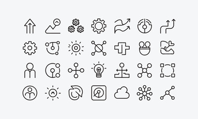 Alphabet and numbers vector icon set for web and business design