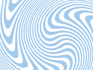 Abstract Blue and White Wavy Line Pattern - Seamless Vector Background Design.