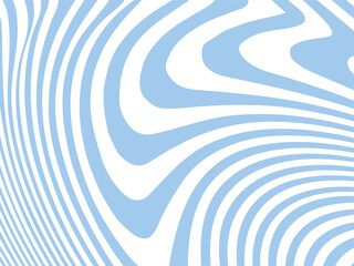 Abstract Blue and White Wavy Line Pattern - Seamless Vector Background Design.