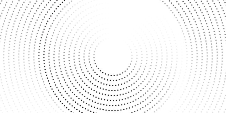 Minimalist abstract image featuring concentric dotted circles in shades of grey on a light background, creating a modern and tech-inspired circular pattern.