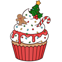 Cute Christmas Cupcake