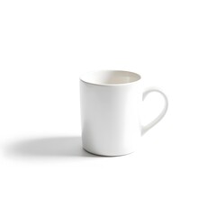 Obraz premium White Ceramic Coffee Tea Mug Isolated on Bright Background with Soft Shadow