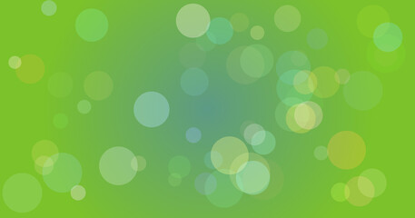 Vibrant green bokeh dots
