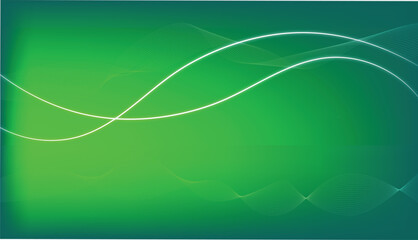 Abstract green background of flowing lines, curves, and waves, creating a vibrant texture and nature-inspired energy vector design illustration