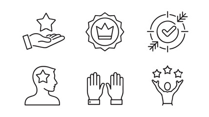 Fototapeta premium Star Rating Icons for Quality and Excellence