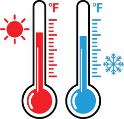 Temperature contrast between hot and cold weather