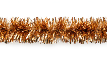 Golden Tinsel Garland: Shiny Festive Decoration for Holidays, Parties, and Staging
