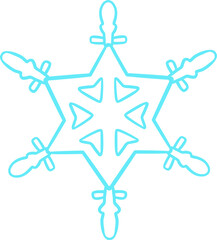 Fototapeta premium snowflake line drawing