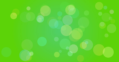 Vibrant green bokeh dots