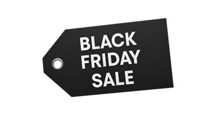 Black Friday Sale Tag Isolated On Black Keywords: black friday, sale, tag, shopping, discount
