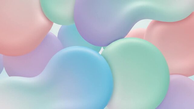 Abstract organic shapes in pastel colors for backgrounds and design elements