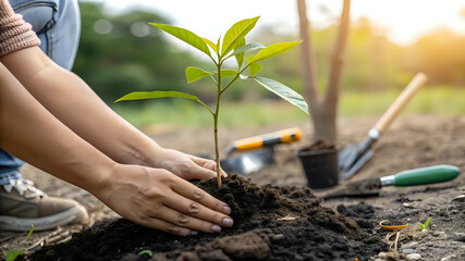 close-up-of-hands-planting-a-small-tree-sapling