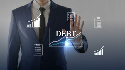 Debt management and financial planning loan interest financial crisis business debt analysis liabilities, loans, credit risks debt restructuring repayment strategies economic recession  bankruptcy