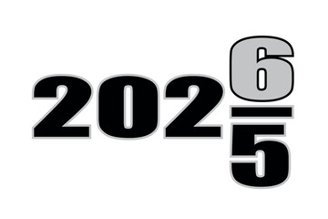 Innovative Year Concept 2025 transitioning into 2026, visually represented with a bold graphic and stylized numerals