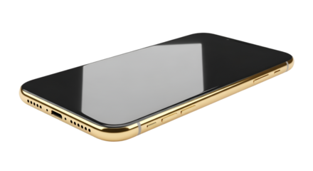 Gold Smartphone With Black Screen mobile phone cell phone