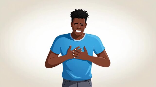 Diverse Cartoon Character Exhibiting Heartfelt Emotions in Rapid Succession