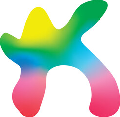 Vibrant Spectrum Gradient Shape on Black Abstract Colorful Blend Design Element