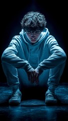 Solitude Emotion Young Man Portrait