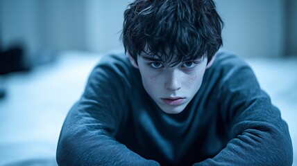 Solitude Emotion Young Man Portrait