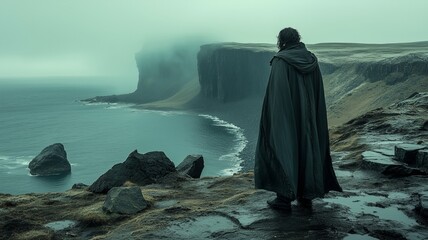 Calm Emotion Individual In A Moody Outdoors Nature