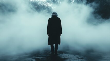 Solitude Emotion Individual Person In A Moody Outdoors Nature