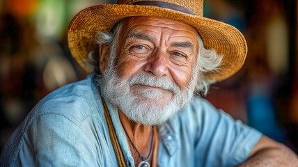 Content Emotion Happy Smiling Senior People Portrait