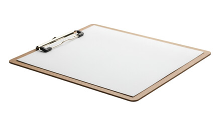 Clipboard with Blank White Paper writing