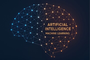 Digital Brain Network Artificial Intelligence and Machine Learning Concept