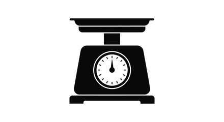 A classic scale design depicted in a striking black and white silhouette