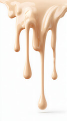 Luxurious Cream Dripping Down a Melting Dessert