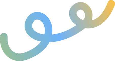 Fototapeta premium Dynamic Gradient Swirl Line Graphic Element for Modern Design Projects - Abstract Curved Path with Smooth Color Transition and Aesthetic Appeal