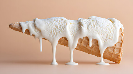 Close-Up of Melting Cream with Rich and Smooth Flow