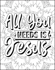 Bible Verse Coloring Page for Adults. Holy Bible Quote Coloring Page
