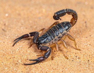 Granulated thick-tailed scorpion (Parabuthus granulatus)  Kalahari desert  South Africa