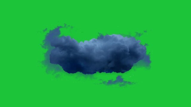 Dark stormy cloud on green screen. Atmosphere nature weather storm dark moody ominous