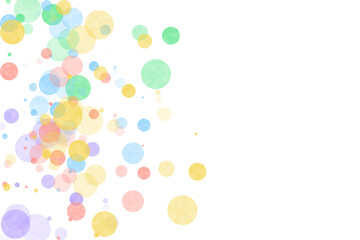 Soft Pastel Bubbles on White Background