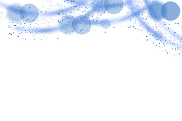 Blue Watercolor Splash with Circles on White Background