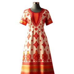 red dress on mannequin png Mockup Design 