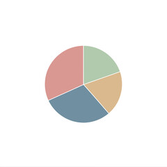 A pie chart displays data analysis and information.
