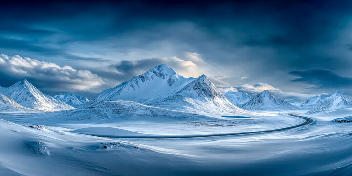 Arctic landscape,mountains