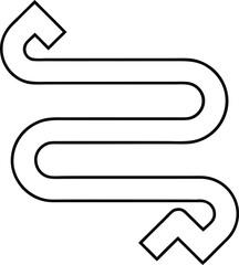 snake icon outline vector illustration on transparent background