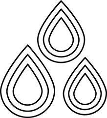 concentric outline icon outline vector illustration on transparent background