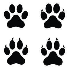 Animal paw prints collection